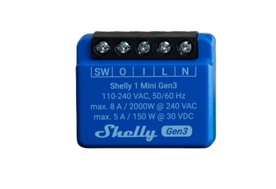 Shelly smart switch MINI 8A.